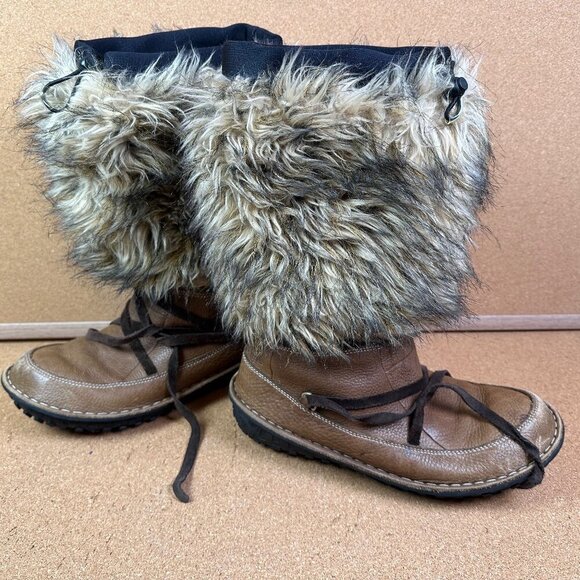 Sorel Ahnah Faux Fur Thinsulate Winter Apres Ski Arctic Boots Womens Size 8.5 - Picture 1 of 9